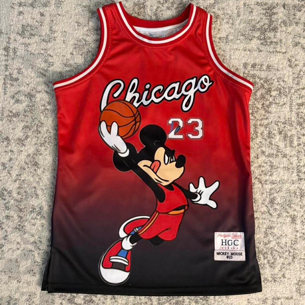 Headgear Classics Men's Basketball Jersey MickeyMouse Chicago #23 Jordan Medium
